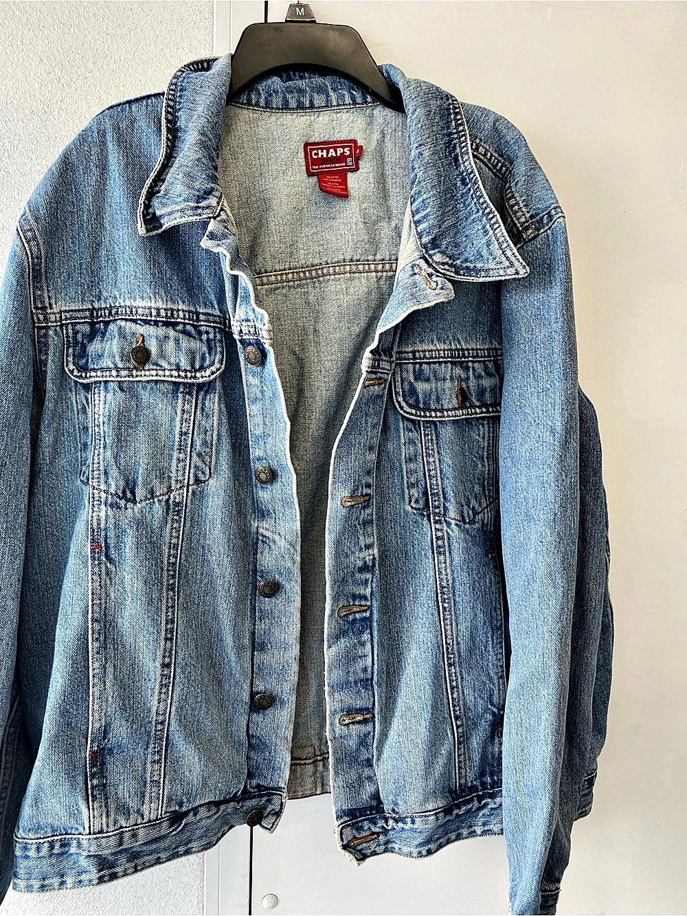 Chaps Denim Trucker Jacket Blue Size Large